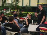 Some of the crew sitting around being social.