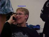 He is laughing because he has been trying to figure out who called him, turns out it was me.