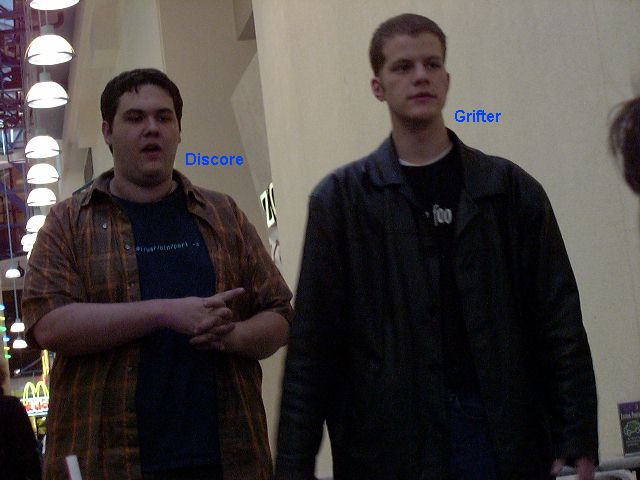 Myself and Discore addressing the crowd.