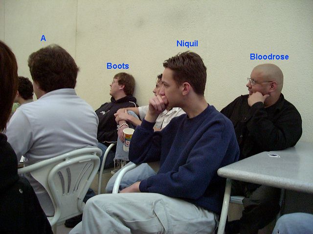 Listening to the talks.