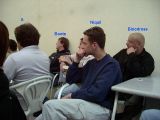 Listening to the talks.