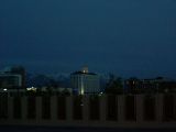View of the Grand America hotel from the Shilo Inn parking lot.