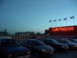 The parking lot.