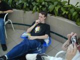 Sintax bought this R2-D2 chair for, I believe it was, a dollar.