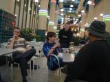 Just hanging out waiting for others to arrive.