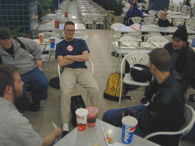 Sitting Around talking.