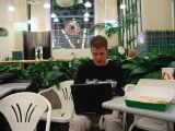 Me(Grifter), preparing to give my traceroute talk.
