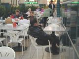 This guy kept looking over at us and talking into his radio, I think he just thought Kweejee was cute.