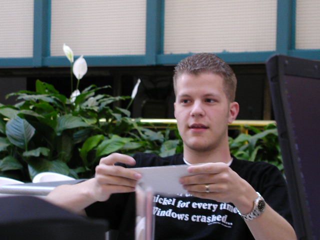After the talk I sat around and looked goofy.