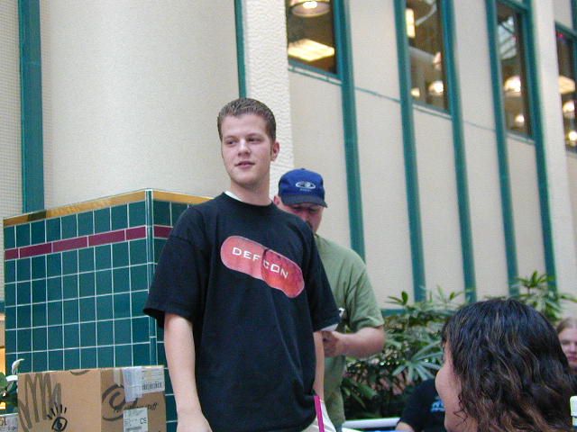 Me(Grifter) announcing the beginning of the talks.