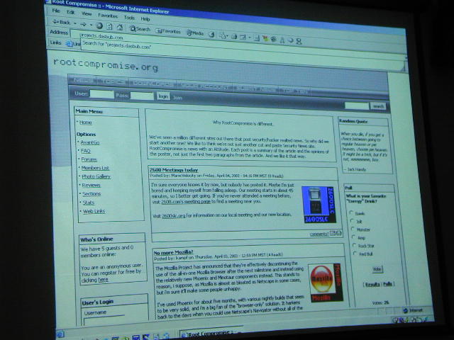 Checking out rootcompromise.org