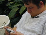 Dedhed spends some quality time with his GBA.