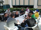The group talking.