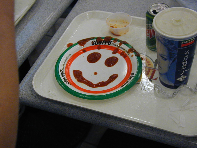 Pizza sauce art by Eco.