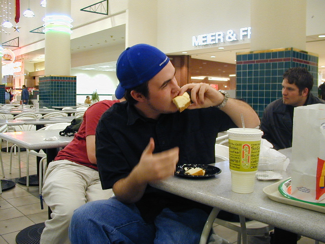 Adrenaline was shoveling food into his face for the whole 3 hours.
