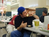 Adrenaline was shoveling food into his face for the whole 3 hours.